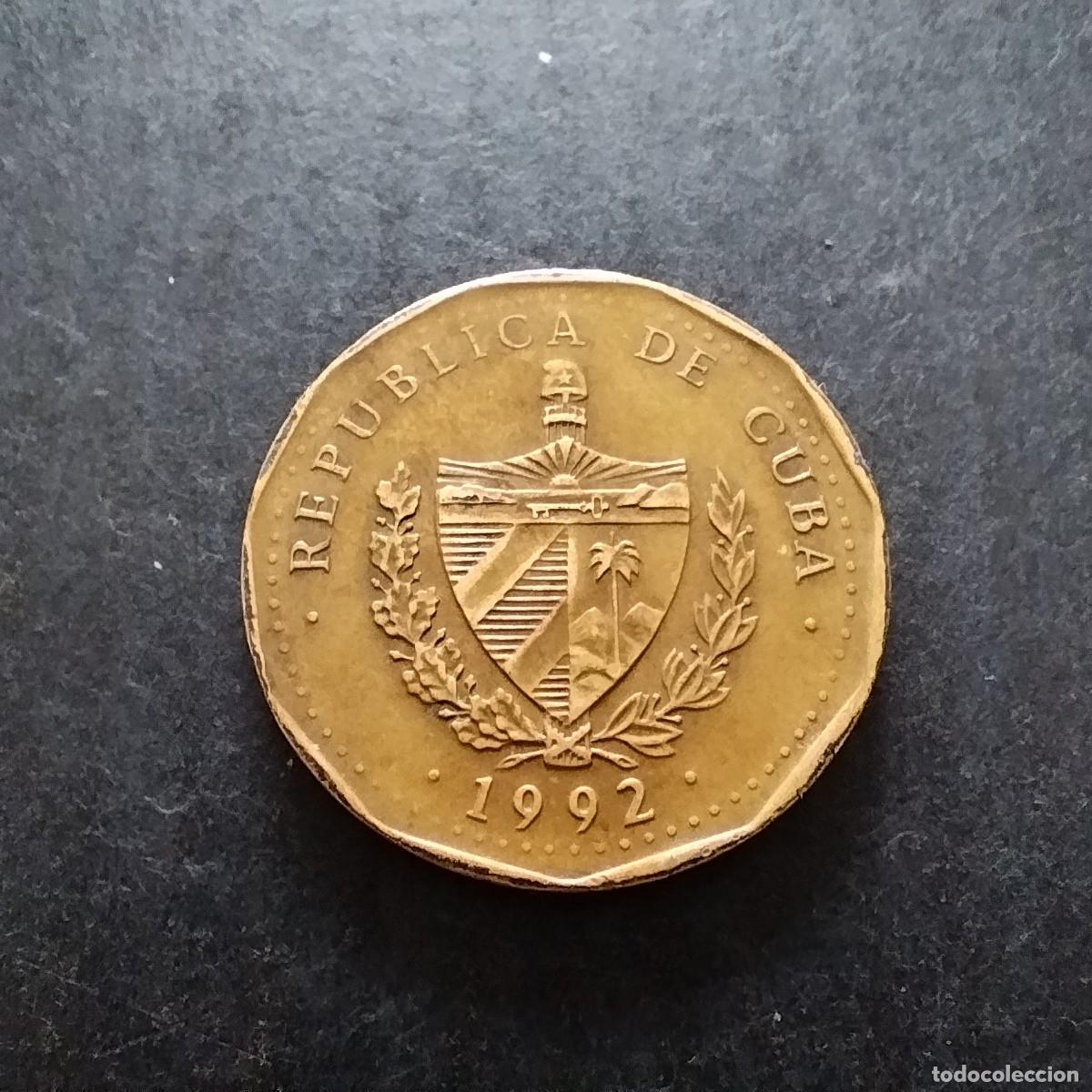 Monedas antiguas de Am&eacute;rica: Moneda 1 peso, Cuba 1992 - Foto 2