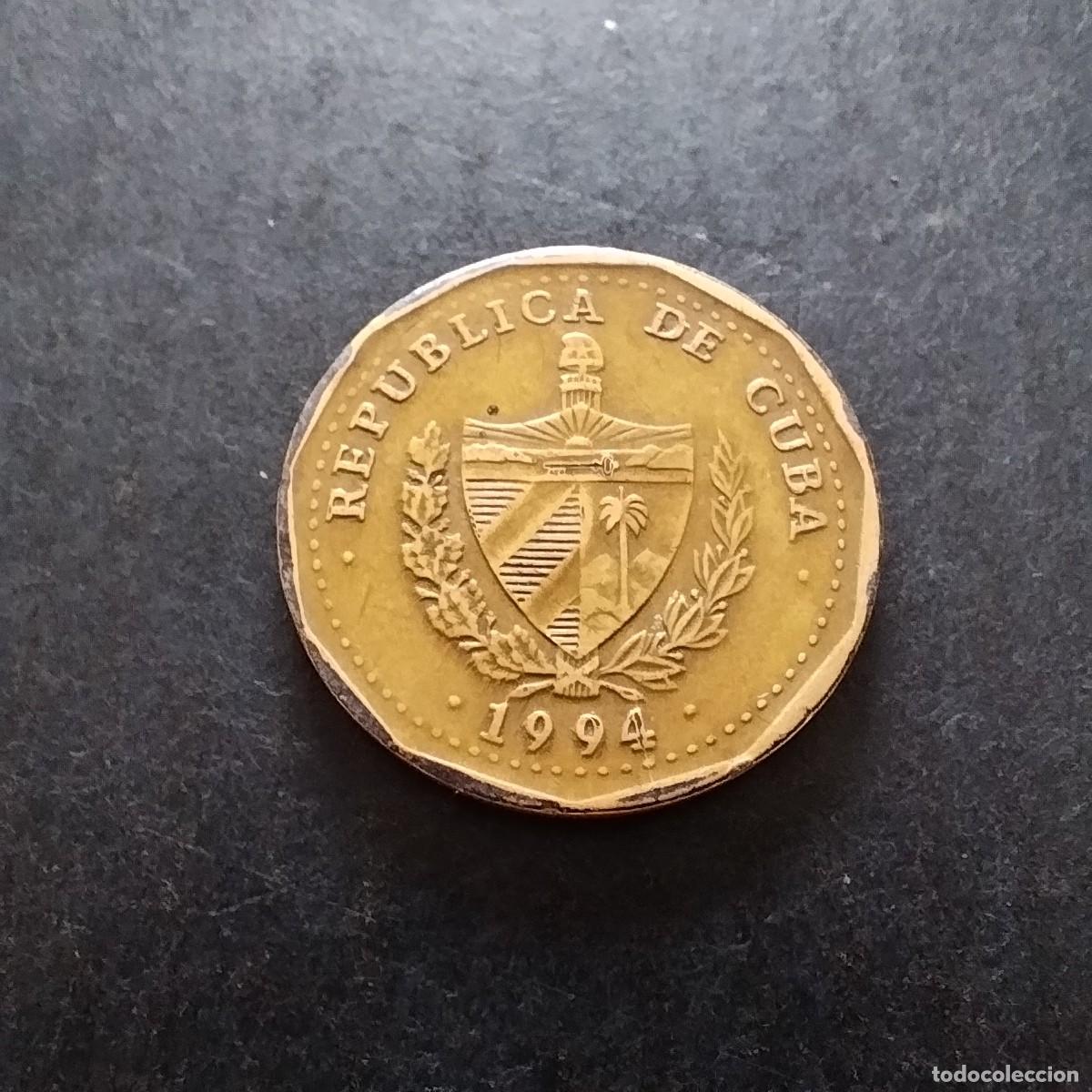 Monedas antiguas de Am&eacute;rica: Moneda 1 peso, Cuba 1994 - Foto 2