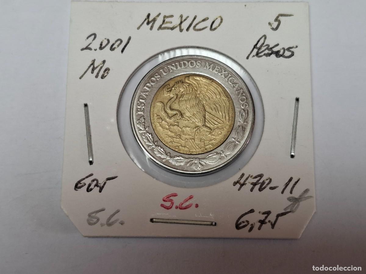 Monedas antiguas de Am&eacute;rica: 5 PESOS de 2001 Mo KM 605 MEXICO en SIN CIRCULAR