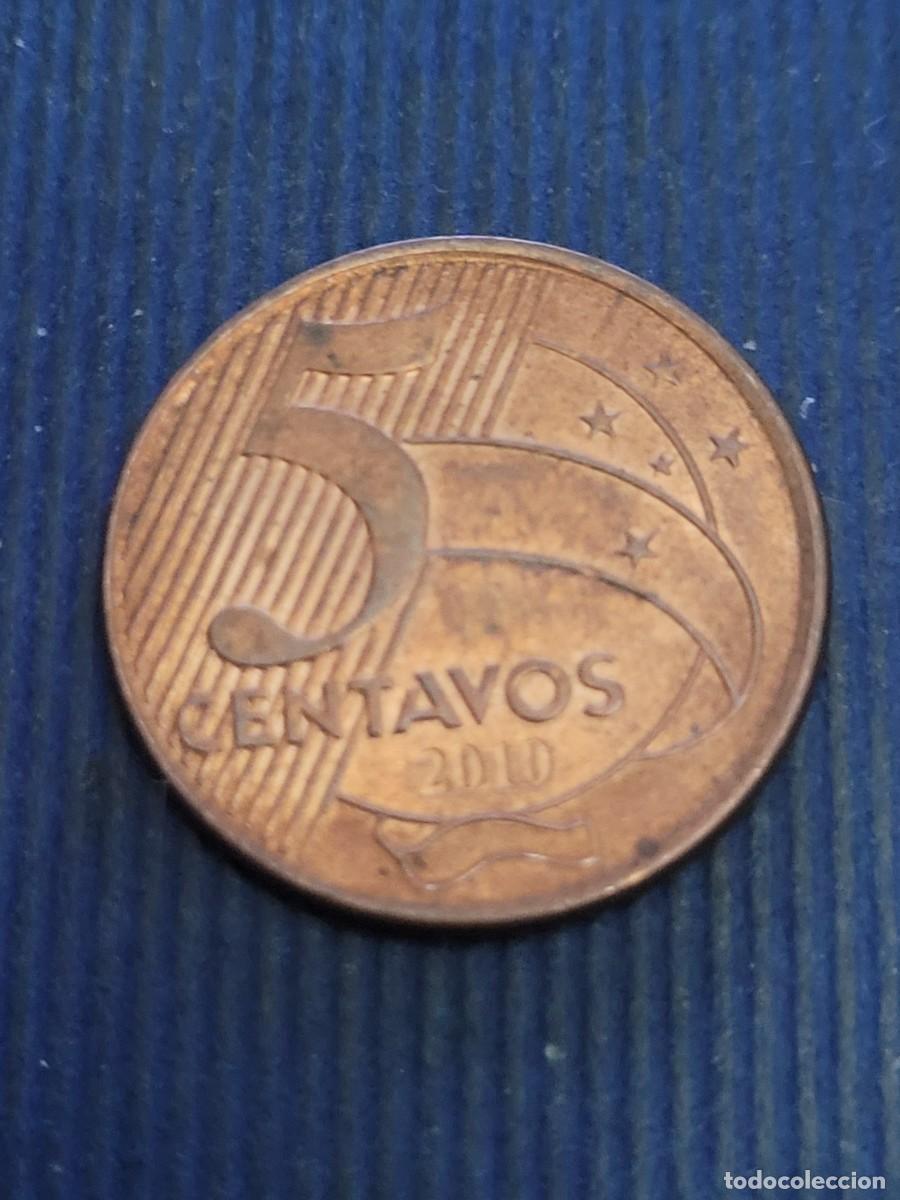 Monedas antiguas de Am&eacute;rica: Moneda 5 centavos 2010 Brasil - Foto 2