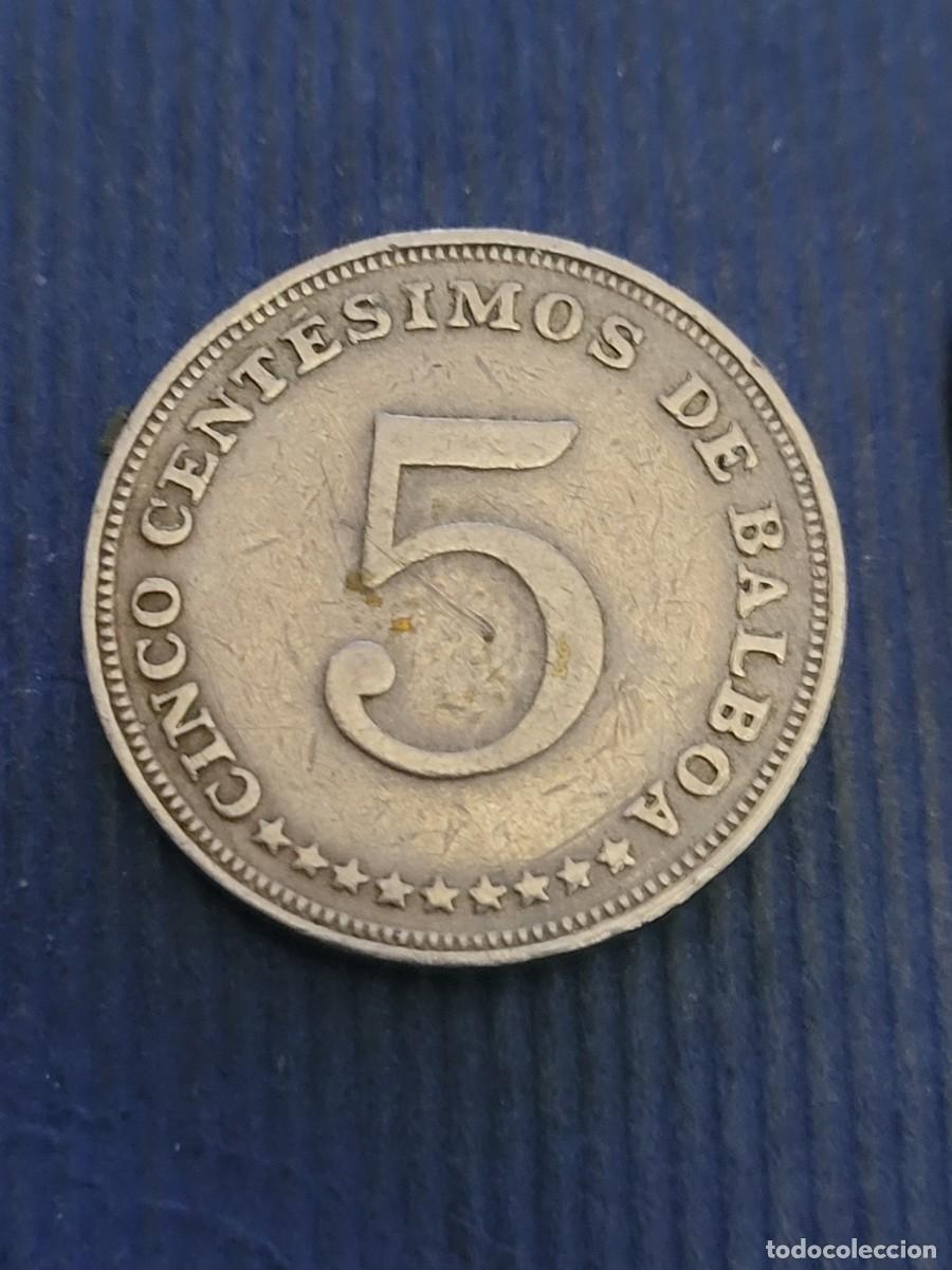 Monedas antiguas de Am&eacute;rica: Moneda 5 cent&eacute;simos 1962 Panam&aacute; - Foto 2