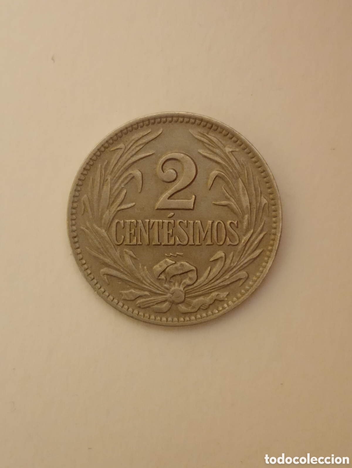 Monedas antiguas de Am&eacute;rica: URUGUAY 2 C&Eacute;NTIMOS 1924 - Foto 2