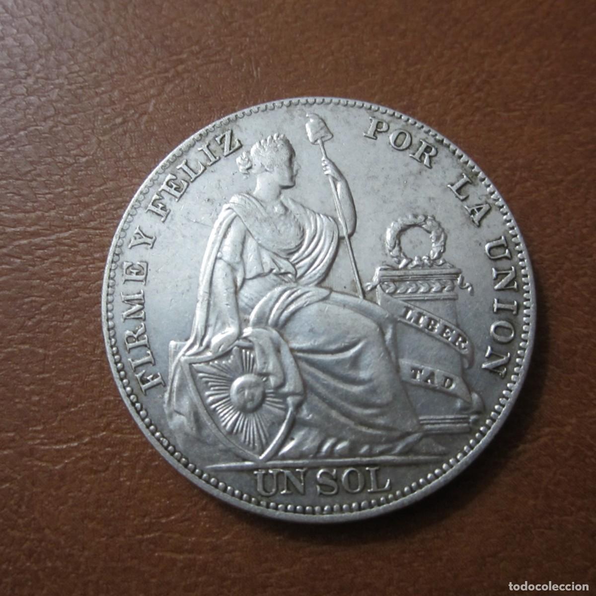 Monedas antiguas de Am&eacute;rica: MONEDA PERU UN SOL 1935, PLATA MBC - Foto 1