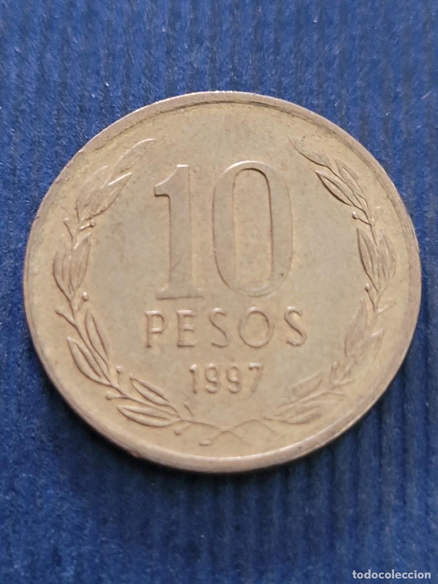 Monedas antiguas de Am&eacute;rica: Moneda 10 pesos 1997 Chile - Foto 2