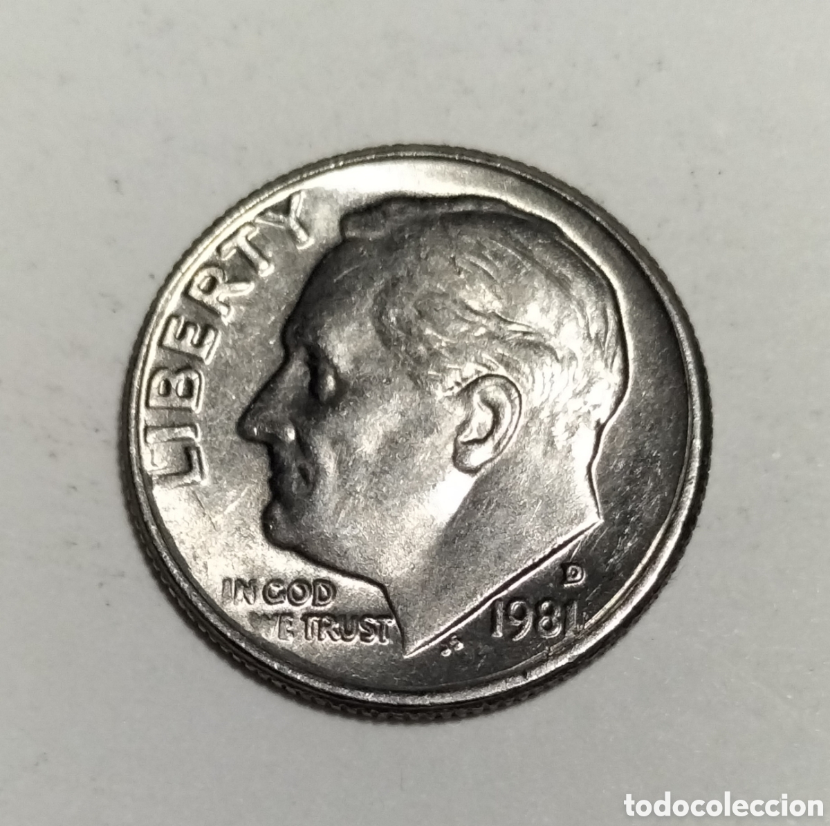 Monedas antiguas de Am&eacute;rica: Moneda 1 dime 1981D EEUU - Foto 1