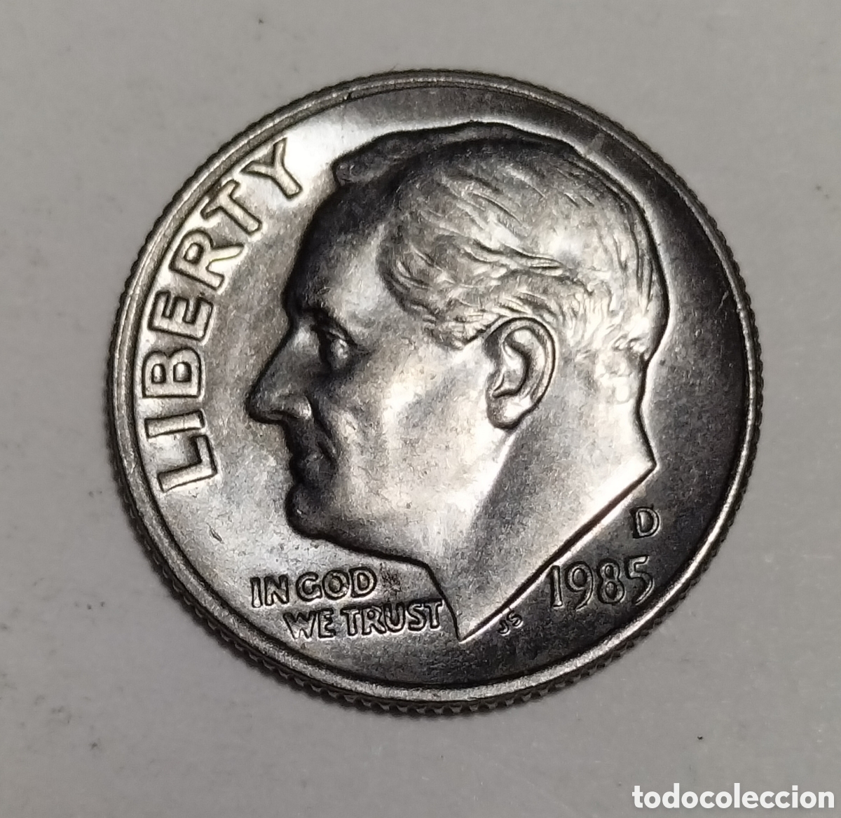 Monedas antiguas de Am&eacute;rica: Moneda 1 dime 1985D EEUU - Foto 1