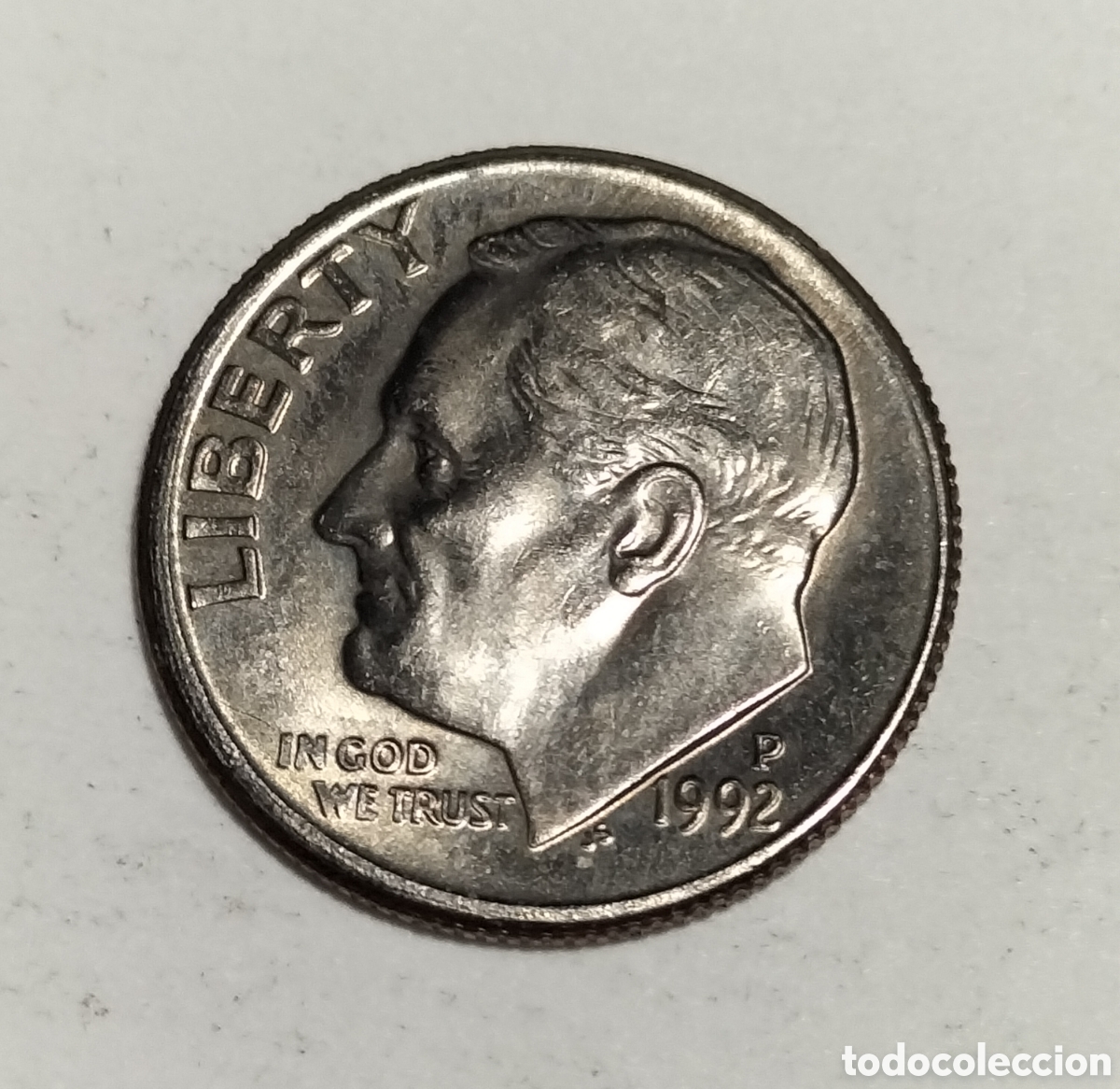 Monedas antiguas de Am&eacute;rica: Moneda 1 dime 1992D EEUU - Foto 1