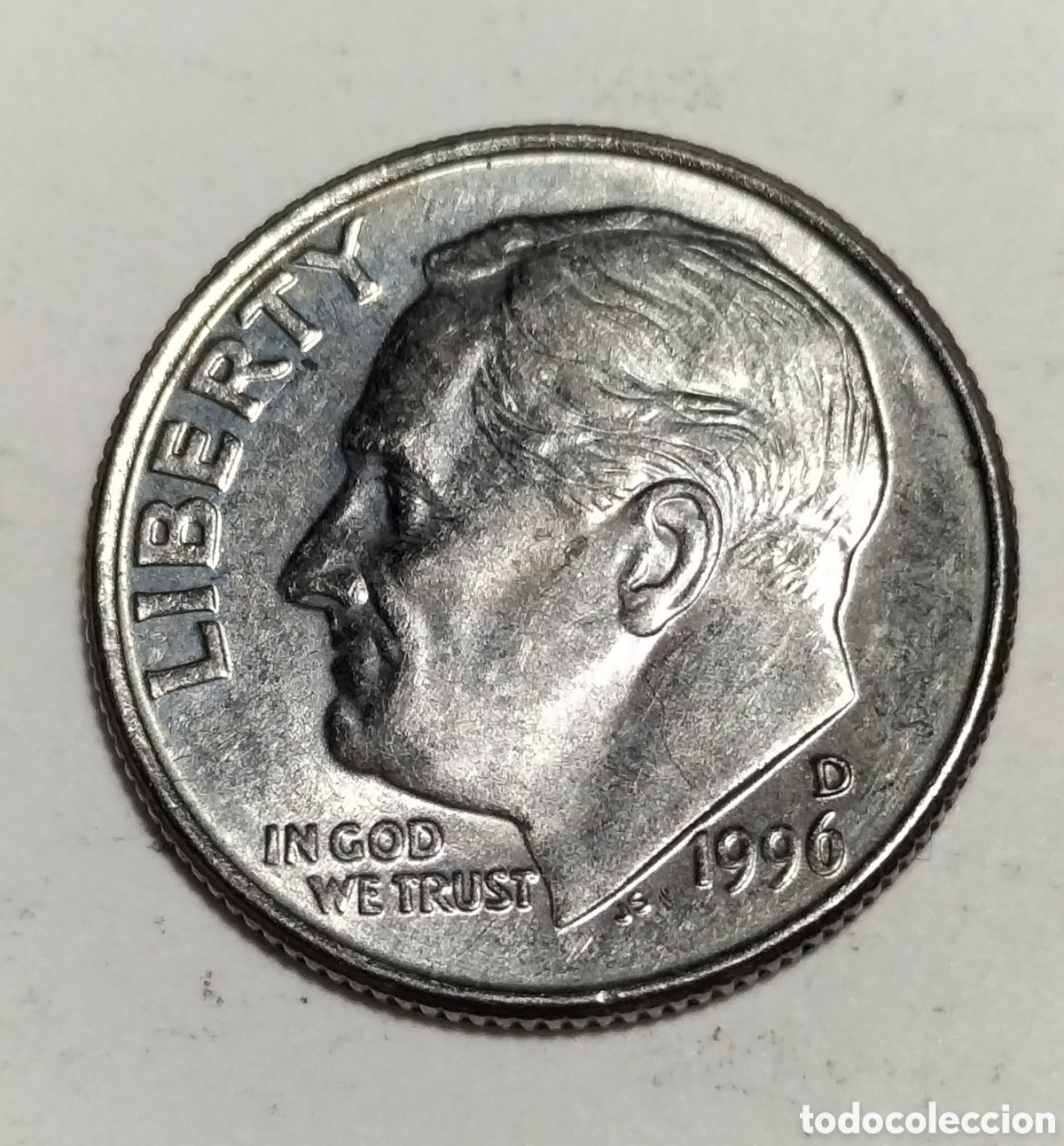 Monedas antiguas de Am&eacute;rica: Moneda 1 dime 1996D EEUU - Foto 1