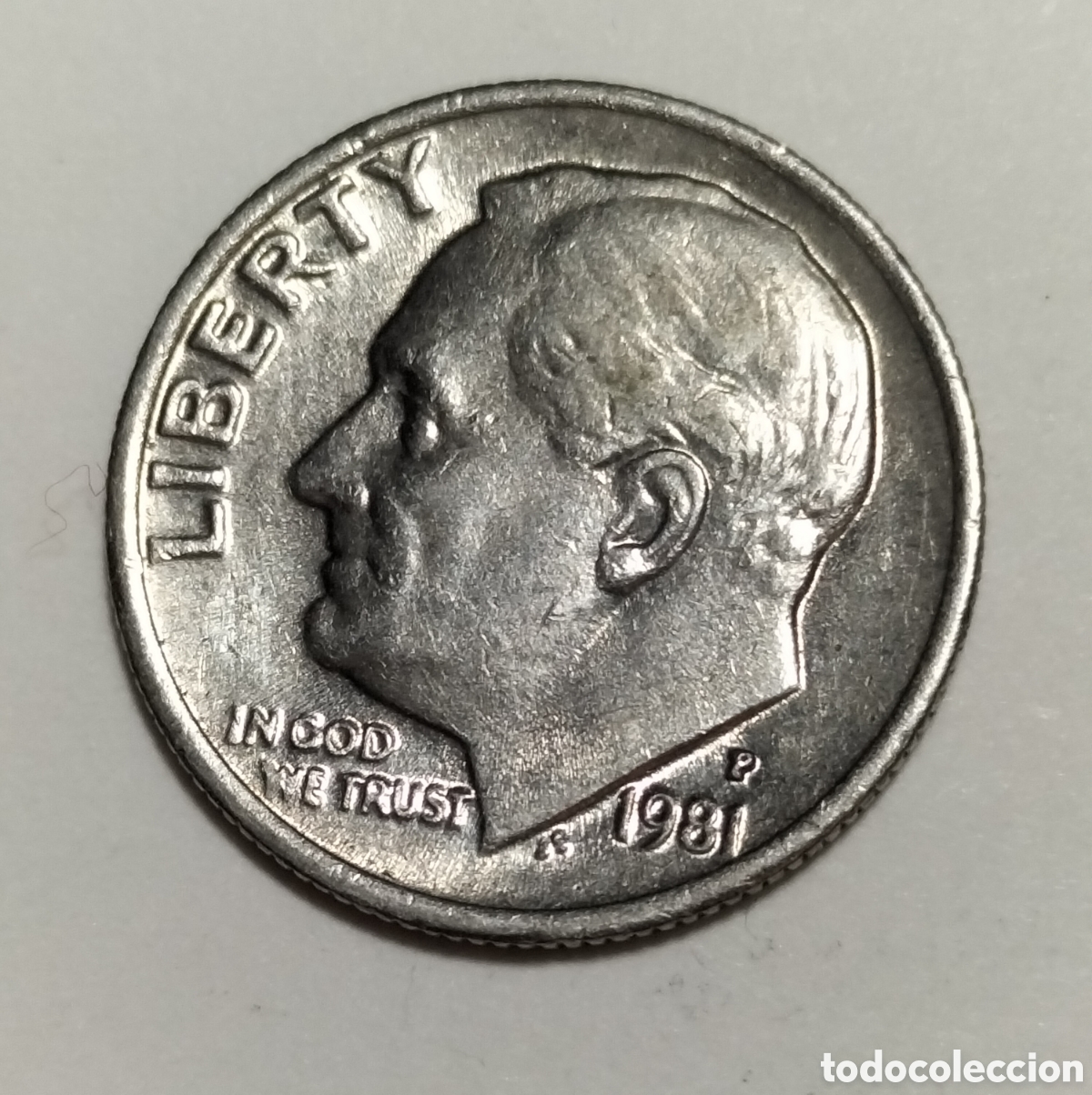 Monedas antiguas de Am&eacute;rica: Moneda 1 dime 1981P EEUU - Foto 1