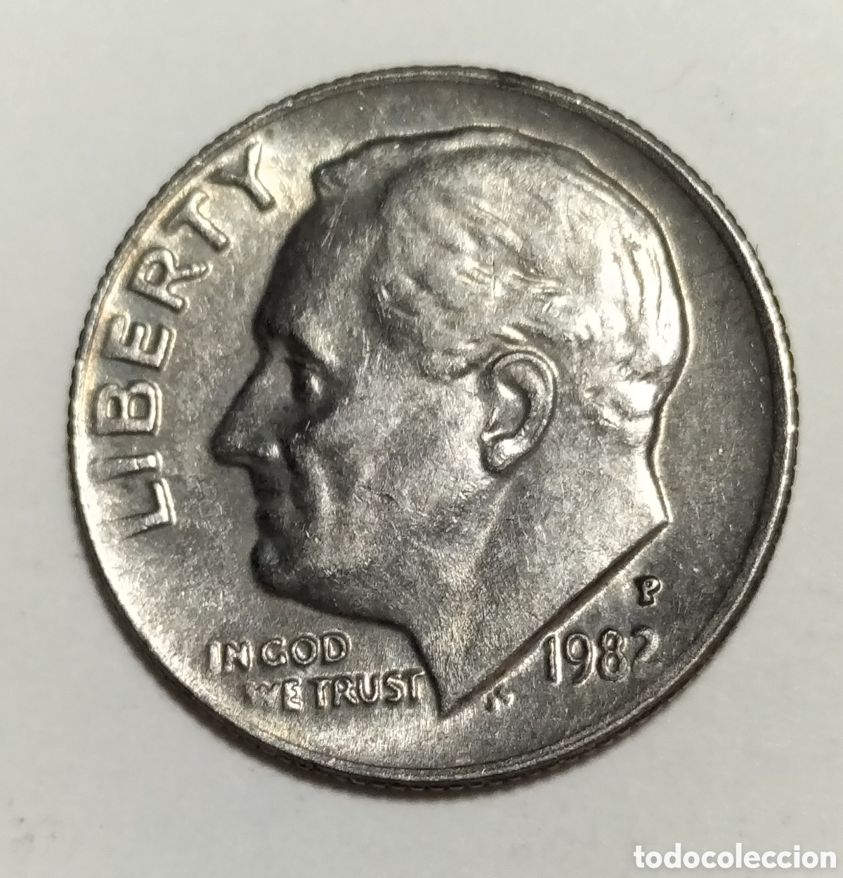 Monedas antiguas de Am&eacute;rica: Moneda 1 dime 1982P EEUU - Foto 1