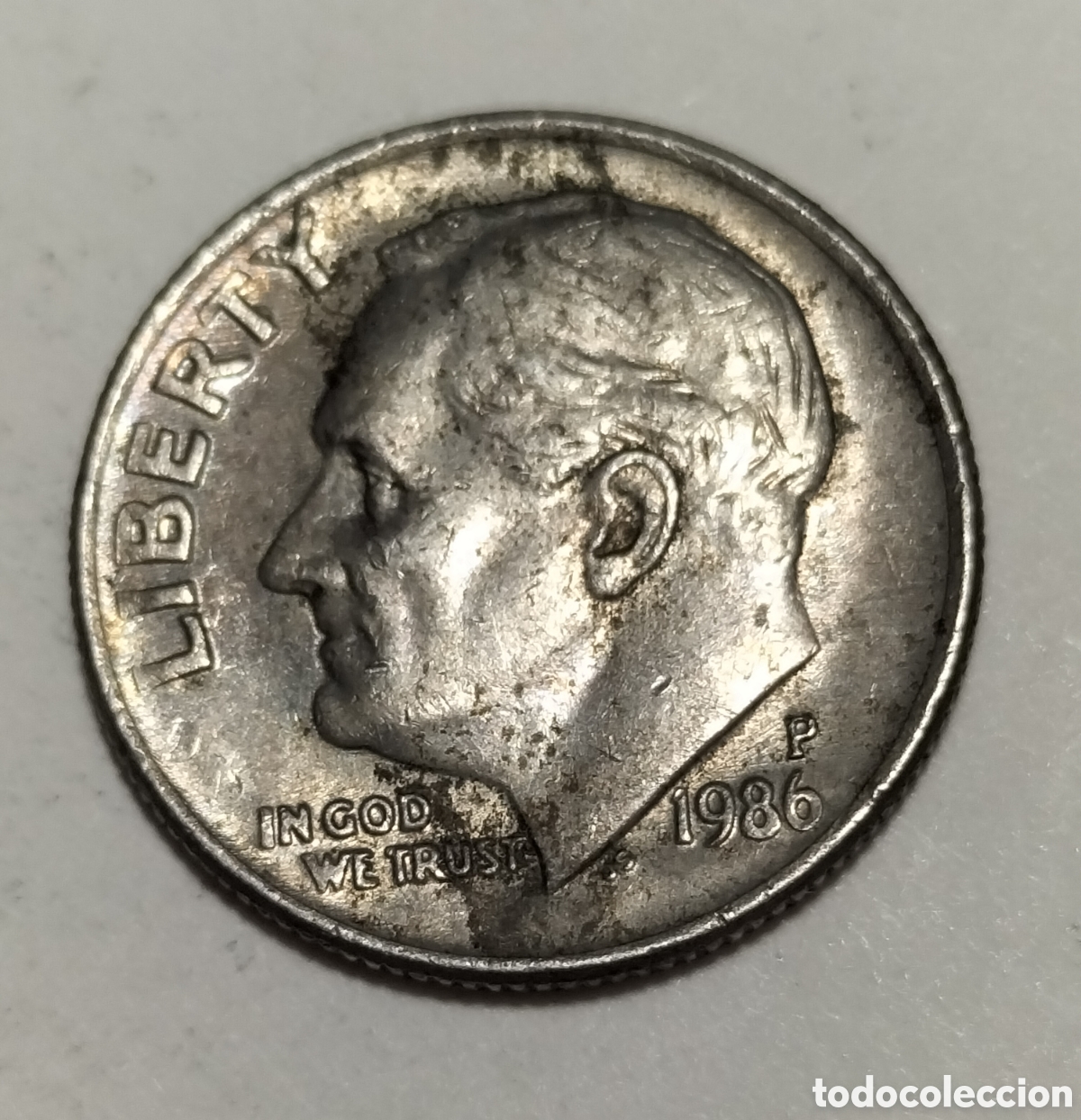 Monedas antiguas de Am&eacute;rica: Moneda 1 dime 1986P EEUU - Foto 1