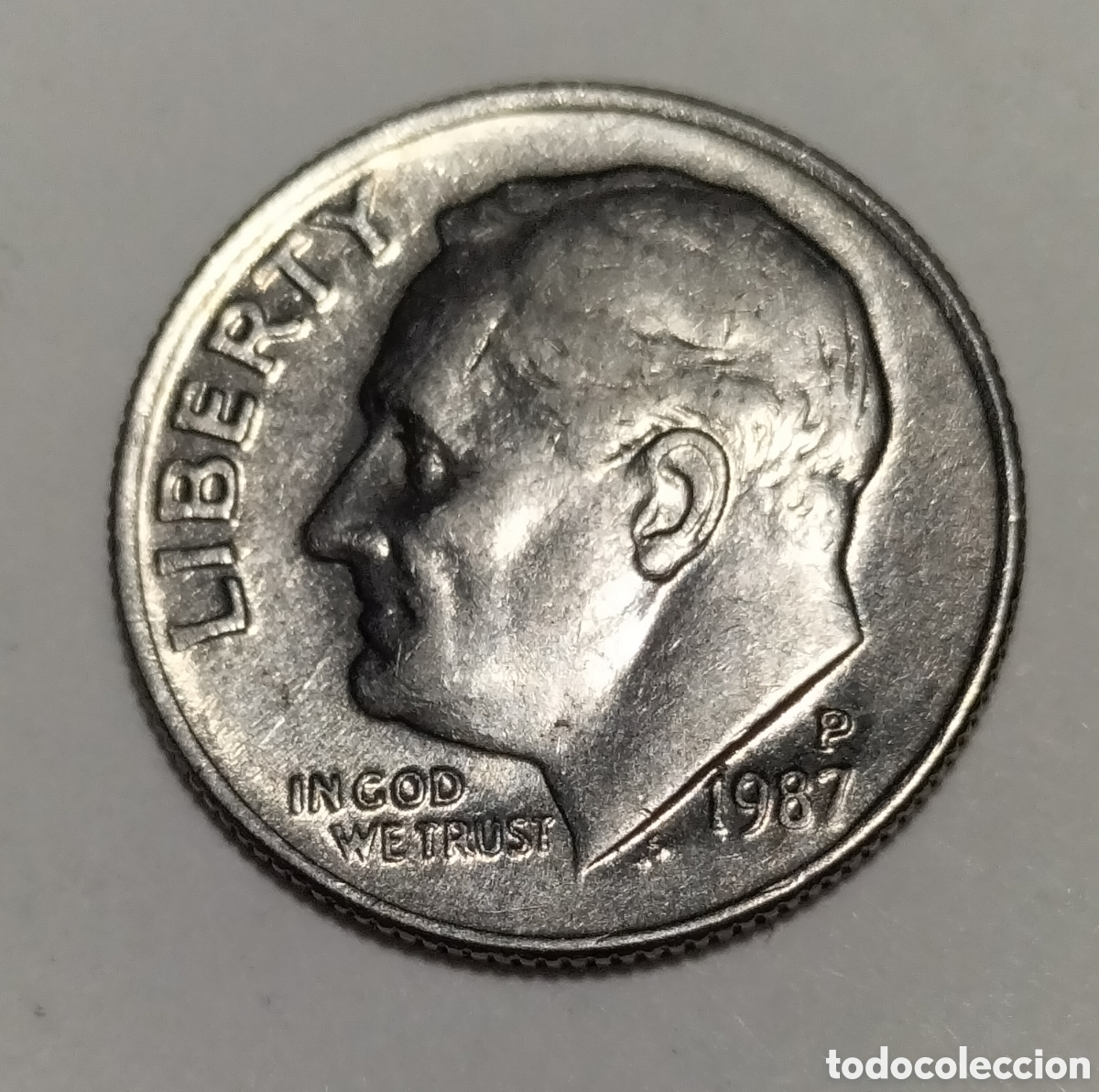 Monedas antiguas de Am&eacute;rica: Moneda 1 dime 1987P EEUU - Foto 1