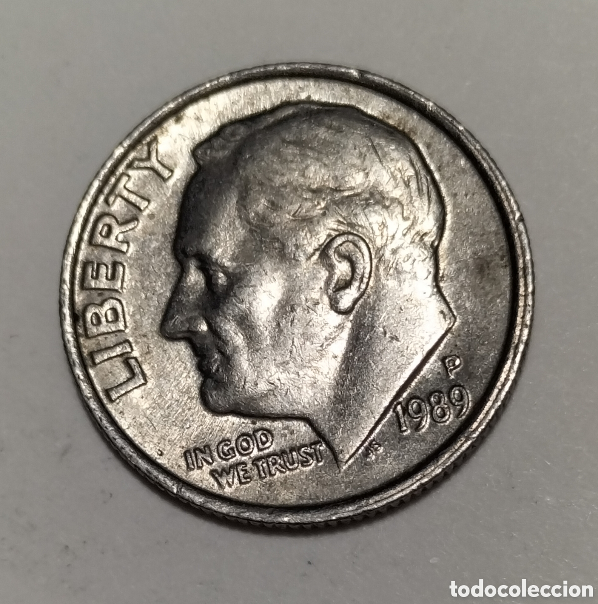 Monedas antiguas de Am&eacute;rica: Moneda 1 dime 1989P EEUU - Foto 1