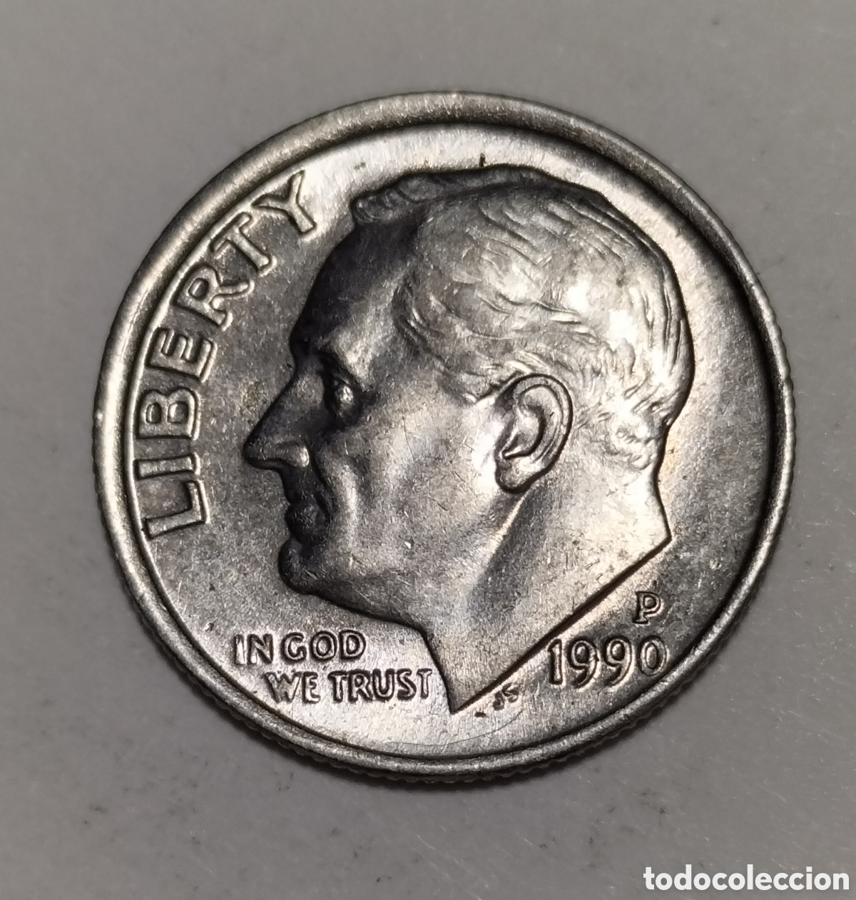 Monedas antiguas de Am&eacute;rica: Moneda 1 dime 1990P EEUU - Foto 1