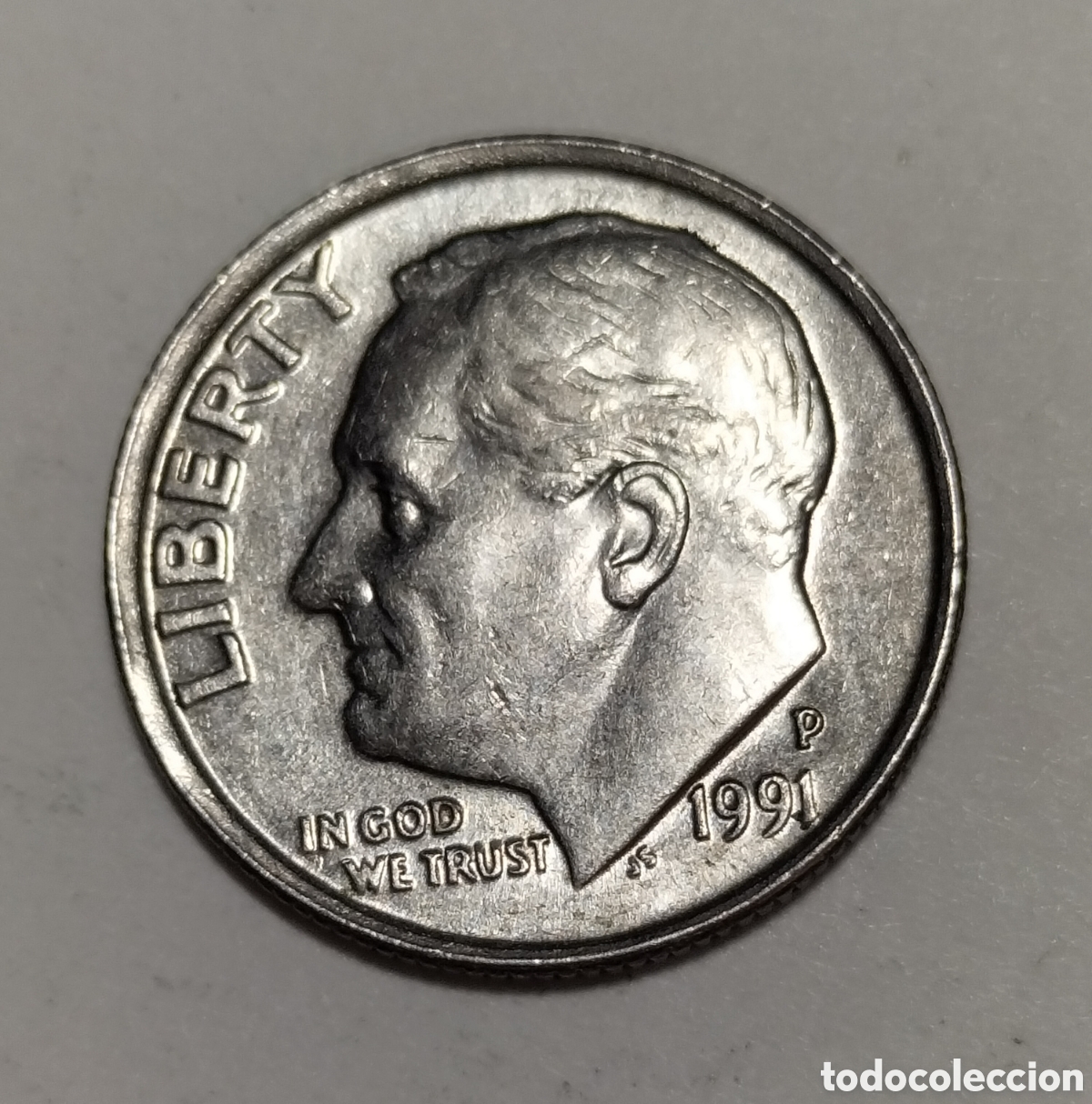 Monedas antiguas de Am&eacute;rica: Moneda 1 dime 1991P EEUU - Foto 1