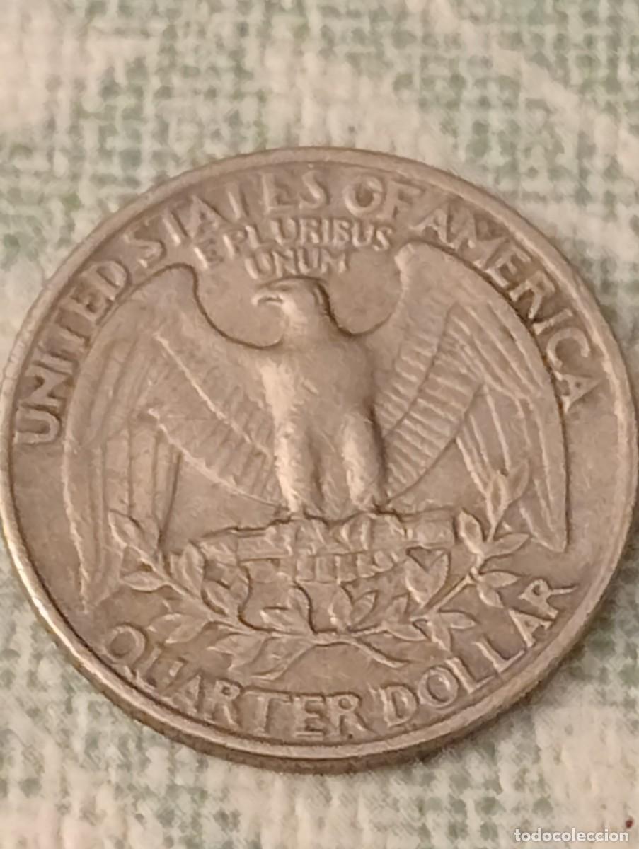 Monedas antiguas de Am&eacute;rica: Moneda cuarto de dolar 1981 p con error - Foto 2