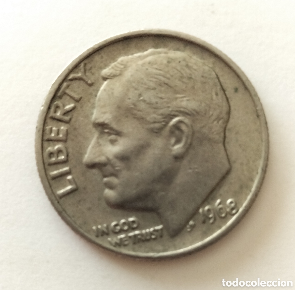 Monedas antiguas de Am&eacute;rica: Moneda 1 dime 1968 EEUU - Foto 1