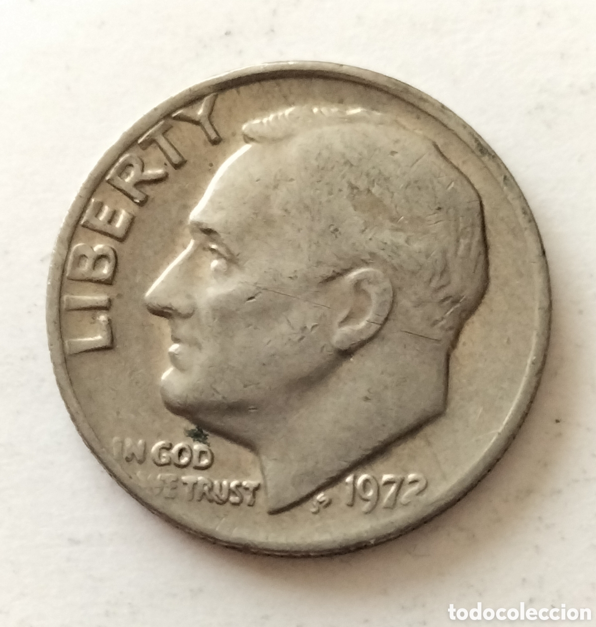 Monedas antiguas de Am&eacute;rica: Moneda 1 dime 1972 EEUU - Foto 1