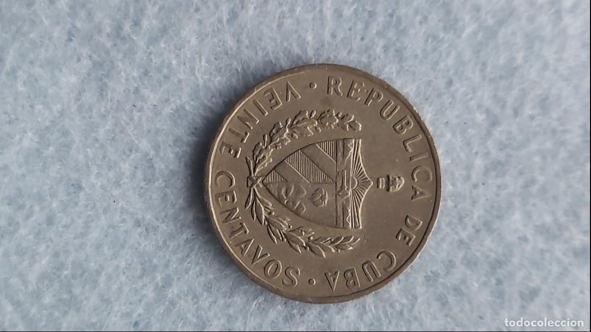 Monedas antiguas de Am&eacute;rica: Cuba. 20 Centavos. A&ntilde;o 1962. - Foto 2
