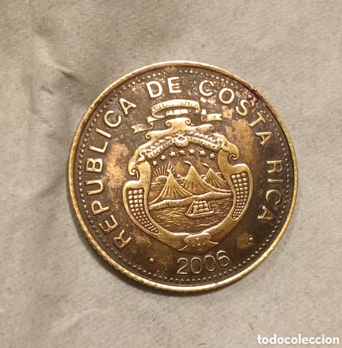Moedas antigas da Am&eacute;rica: MONEDA REP&Uacute;BLICA DE COSTA RICA 100 COLONES