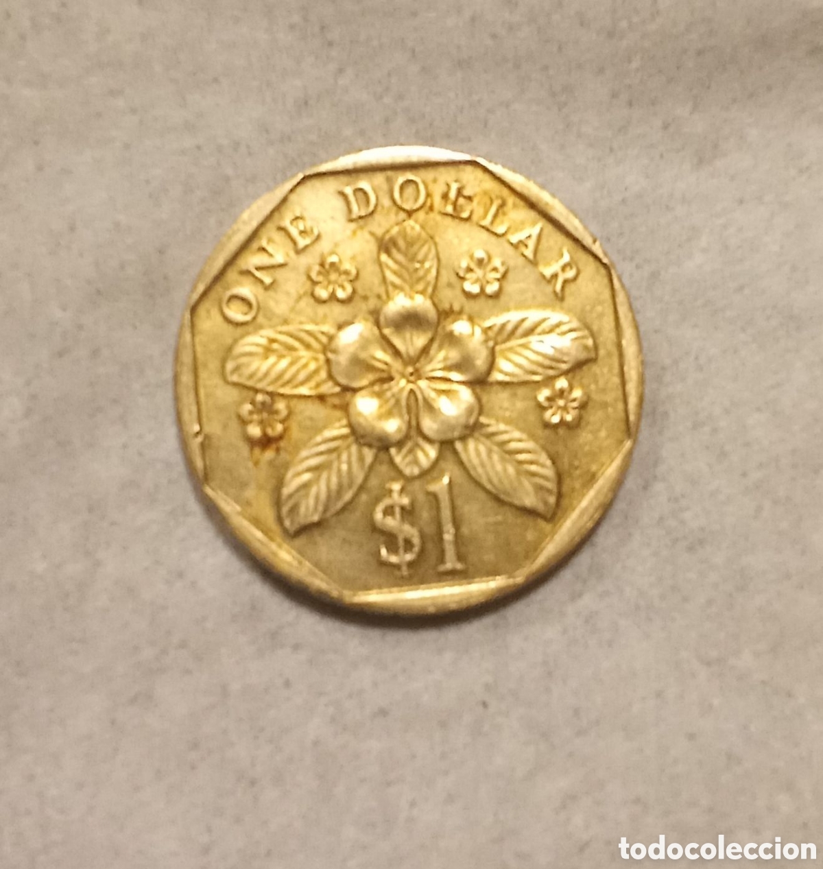 Monedas antiguas de Am&eacute;rica: MONEDA DE UN D&Oacute;LAR DE SINGAPUR 1989 - Foto 1