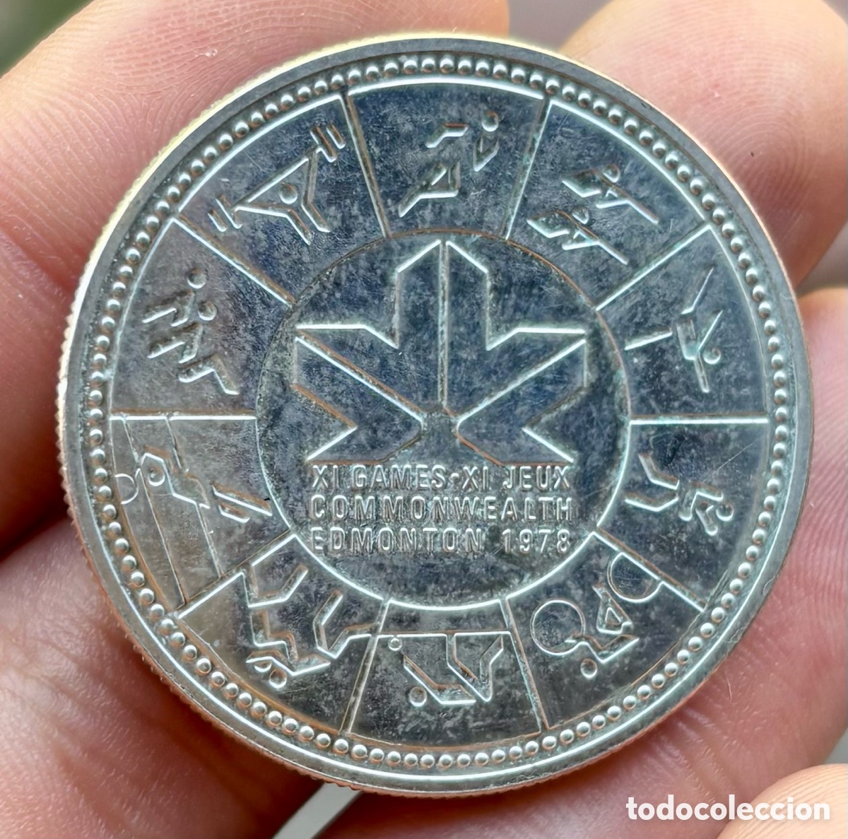 Monnaies anciennes d'Am&eacute;rique: Moneda PLATA CANAD&Aacute; 1 D&oacute;lar 1978. Juegos commonwealt. Dollar