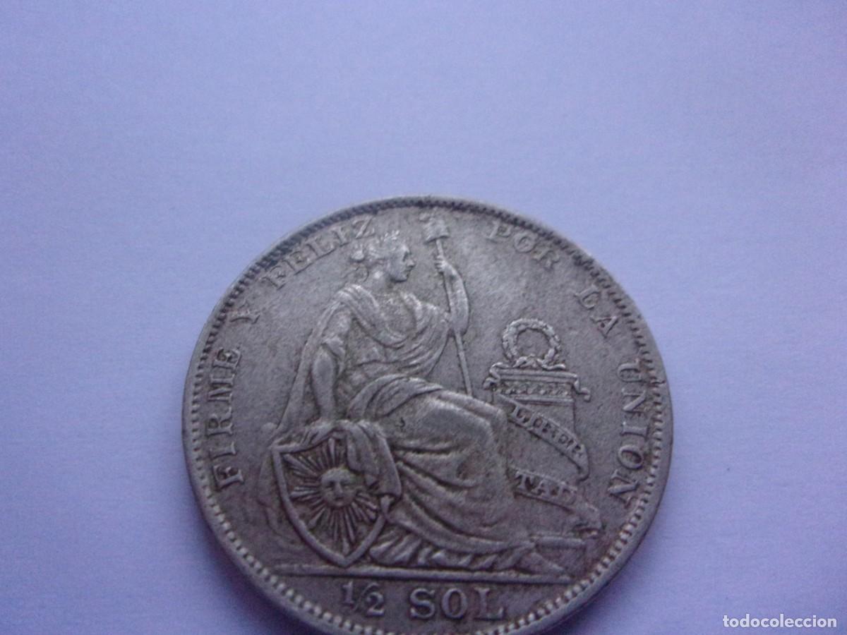 Monedas antiguas de Am&eacute;rica: Per&uacute; 1/2 sol de plata 1929 dp11 - Foto 3