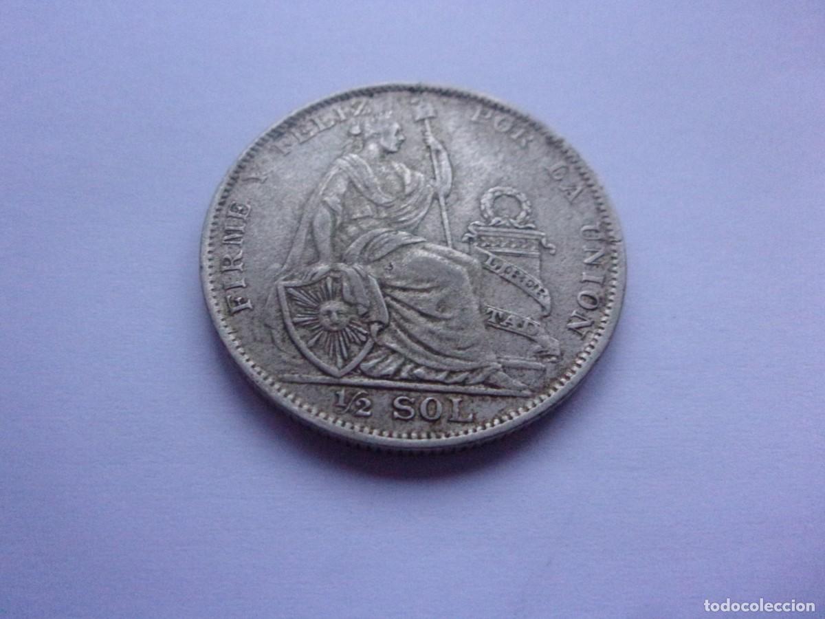 Monedas antiguas de Am&eacute;rica: Per&uacute; 1/2 sol de plata 1929 dp11 - Foto 1