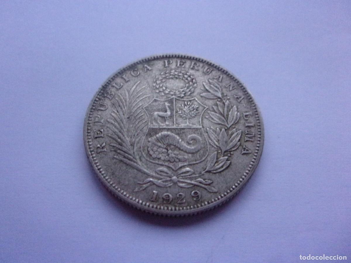 Monedas antiguas de Am&eacute;rica: Per&uacute; 1/2 sol de plata 1929 dp11 - Foto 4