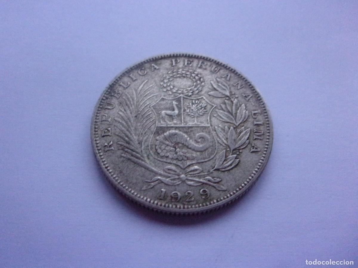 Monedas antiguas de Am&eacute;rica: Per&uacute; 1/2 sol de plata 1929 dp11 - Foto 5