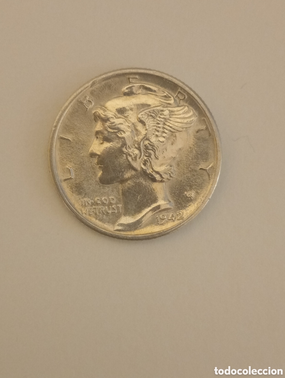 Alte M&uuml;nzen aus Amerika: ESTADOS UNIDOS MONEDA MERCURY DIME 1942- PLATA