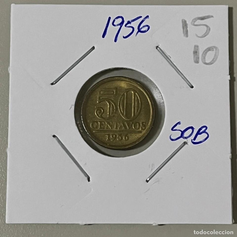 Monete antiche di America: Coin 50 Centavos 1956 Brazil - Aluminum-Bronze - KM# 566 - EB1510