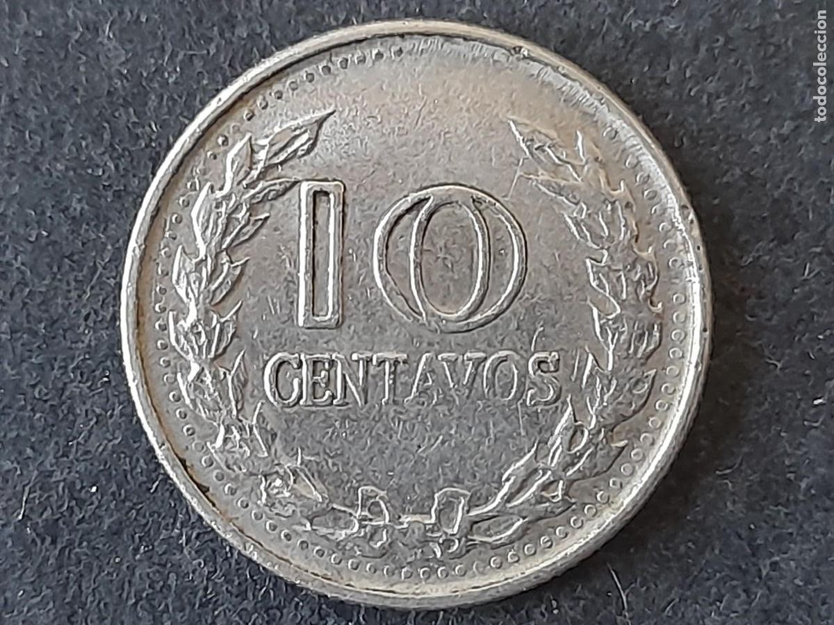 Moedas antigas da Am&eacute;rica: Moneda Republica de Colombia 10 Centavos 1971 KM 236 Calidad MBC