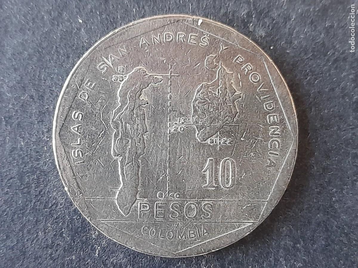 Alte M&uuml;nzen aus Amerika: Moneda Republica de Colombia 10 Pesos 1981 KM 270 Calidad MBC