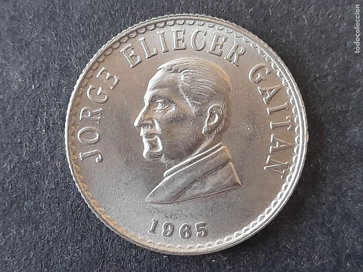 Old Coins of America: Moneda Republica de Colombia 20 Centavos 1965 KM 224 SC conmemorativa Jorge Eli&eacute;cer Gait&aacute;n