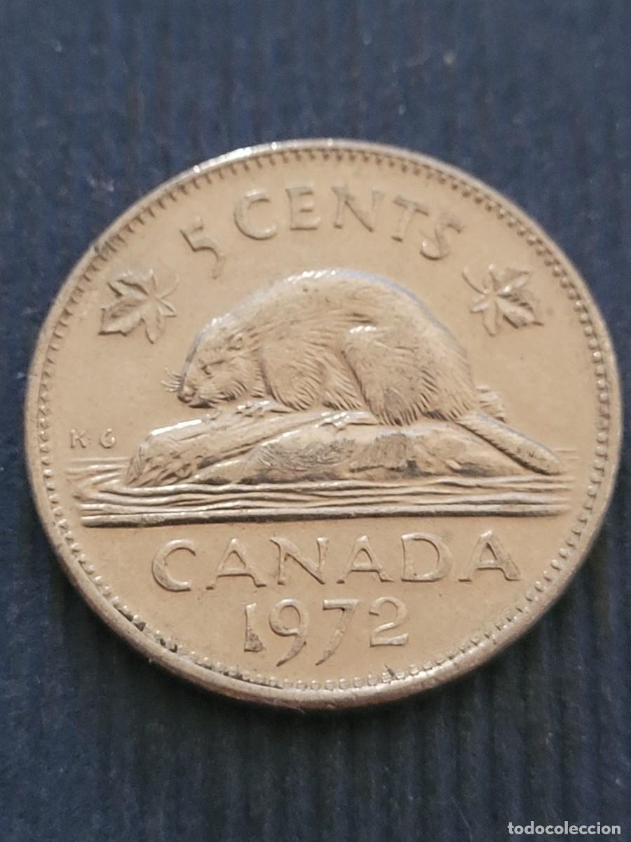 Monedas antiguas de Am&eacute;rica: Moneda 5 centavos 1972 Canad&aacute; - Foto 2