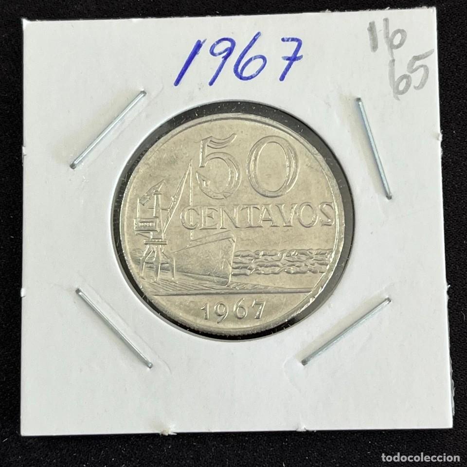 Moedas antigas da Am&eacute;rica: Coin 50 Centavos Brazil 1967 - Nickel - KM# 580 - eb1665