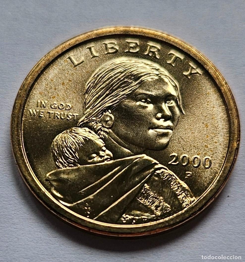 Monnaies anciennes d'Am&eacute;rique: ONE DOLAR USA 2000 - CECA P - SACAGAWEA - SIN CIRCULAR