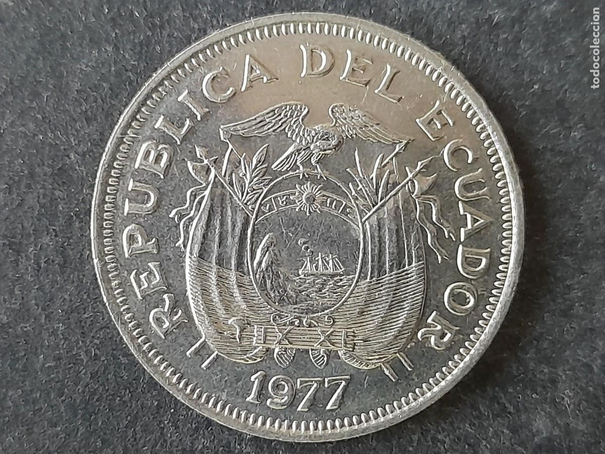 Alte M&uuml;nzen aus Amerika: Republica del Ecuador 1 Sucre 1977 KM 83 calidad SC