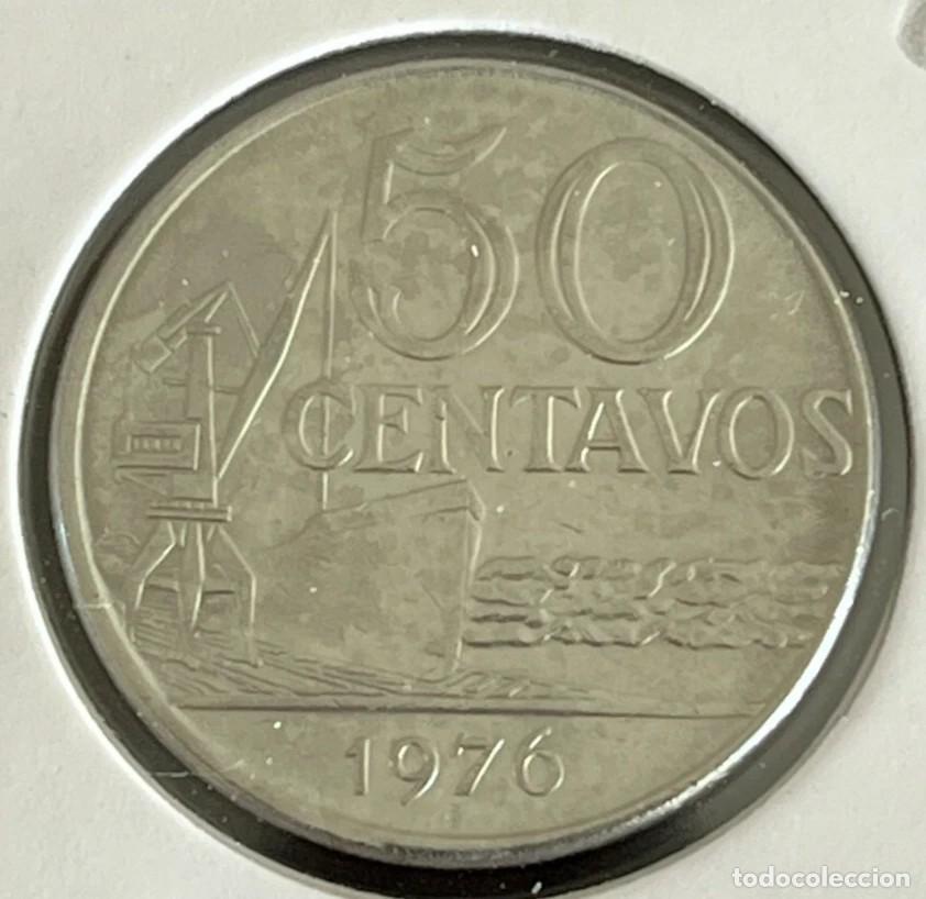 Alte M&uuml;nzen aus Amerika: Coin 50 Centavos Brazil 1976 - Stainless Steel - KM# 580b - eb1707
