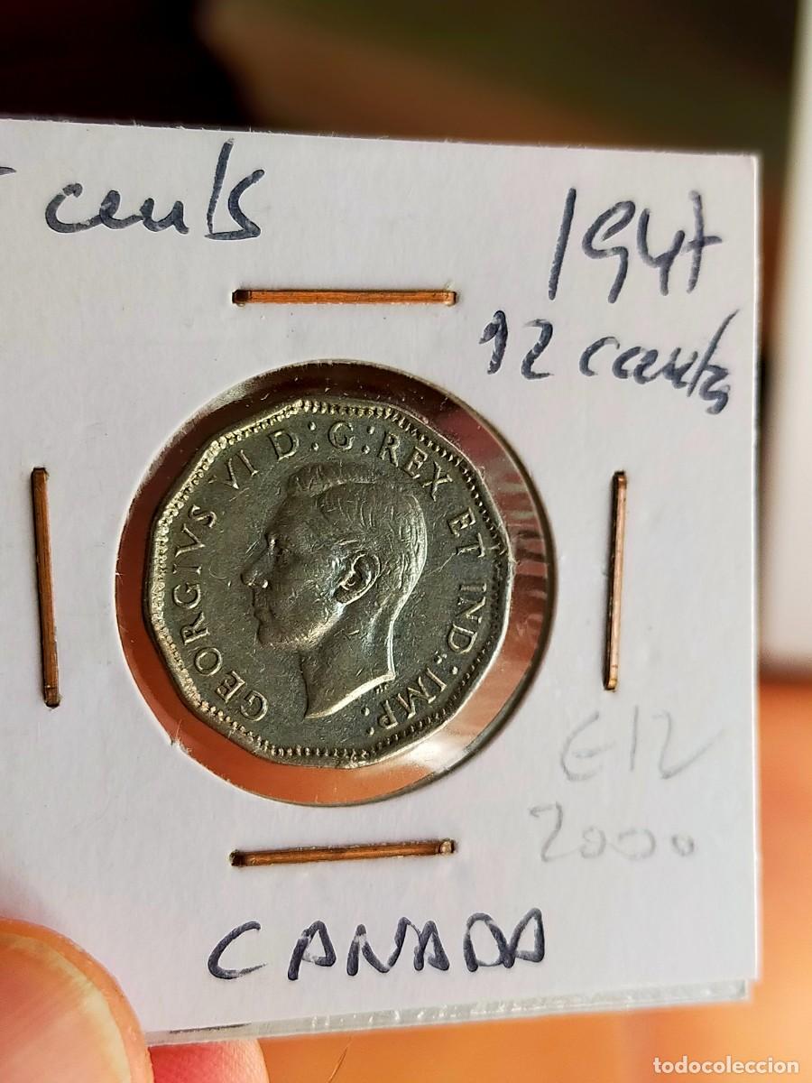 Alte M&uuml;nzen aus Amerika: MONEDA DE 5 CINCO CENTS CENTAVOS CANADA 1947 EXCELENTE CONSERVACION
