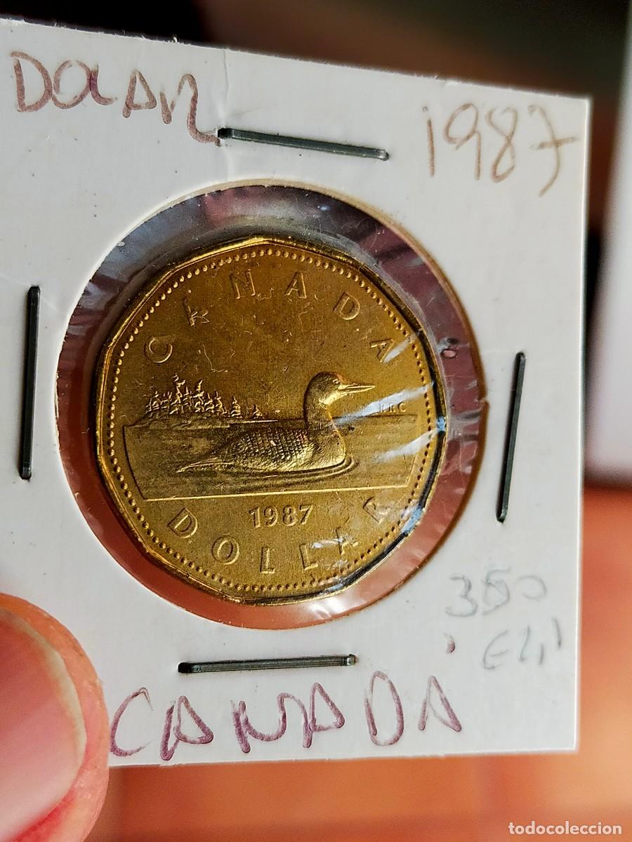 Alte M&uuml;nzen aus Amerika: MONEDA DE 1 UN DOLAR DOLLAR CANADA 1987 MUY BUENA CONSERVACION