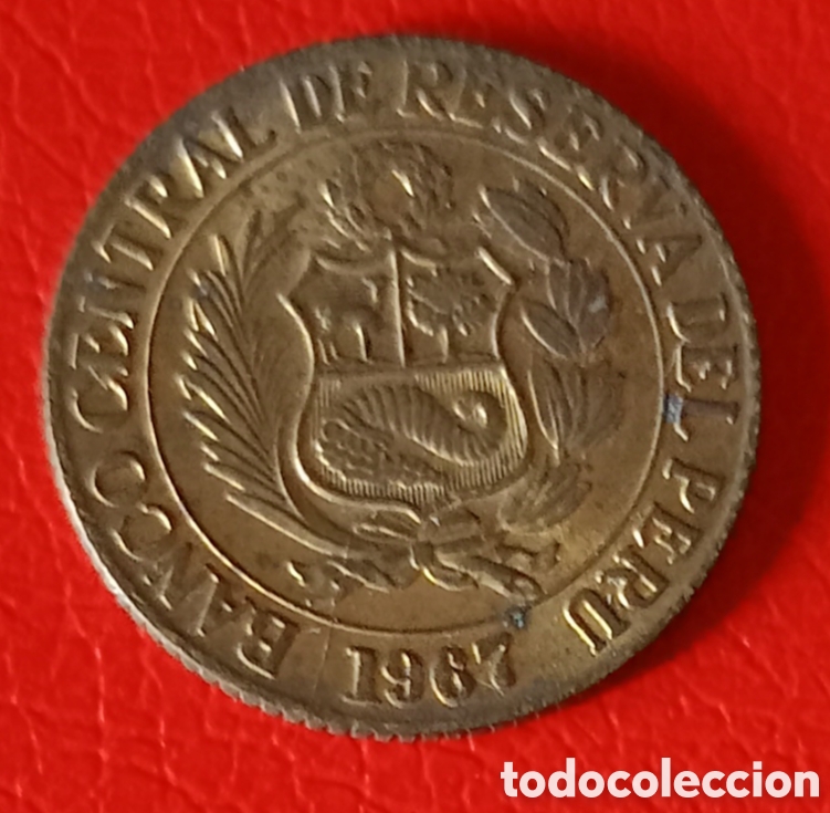 Monedas antiguas de Am&eacute;rica: Per&uacute; 1967 - Moneda de 25 centavos - MBC - Foto 2