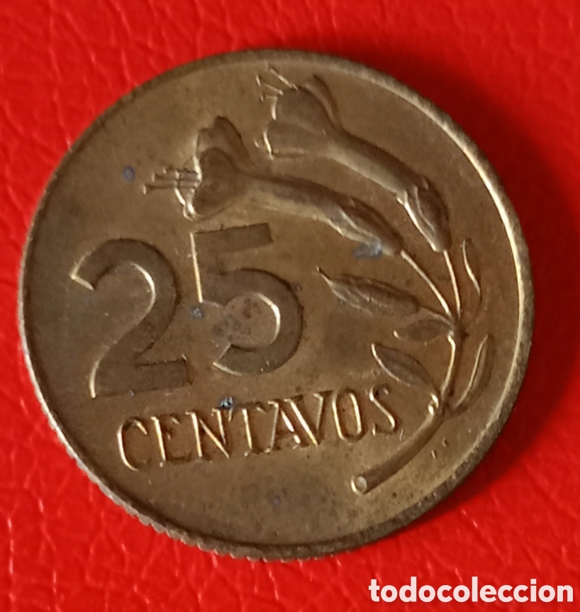 Monedas antiguas de Am&eacute;rica: Per&uacute; 1967 - Moneda de 25 centavos - MBC - Foto 1