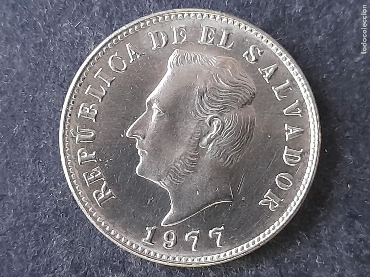 Old Coins of America: Moneda Republica de El Salvador 5 Centavos 1977 Francisco Moraz&aacute;n, KM 149b calidad SC