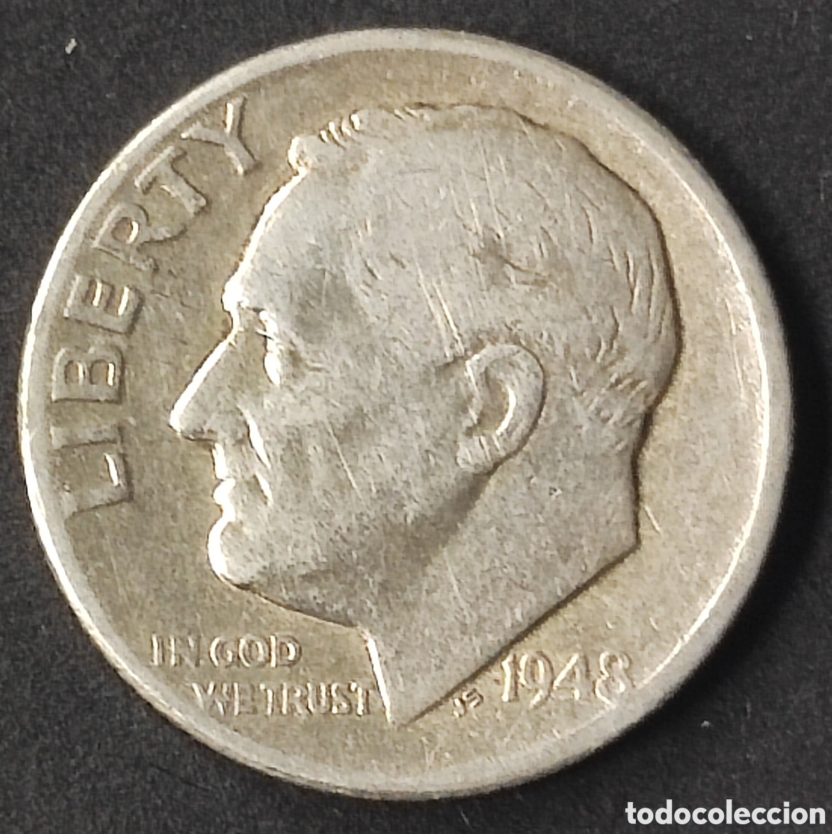 Moedas antigas da Am&eacute;rica: Estados Unidos. 1948. Dime