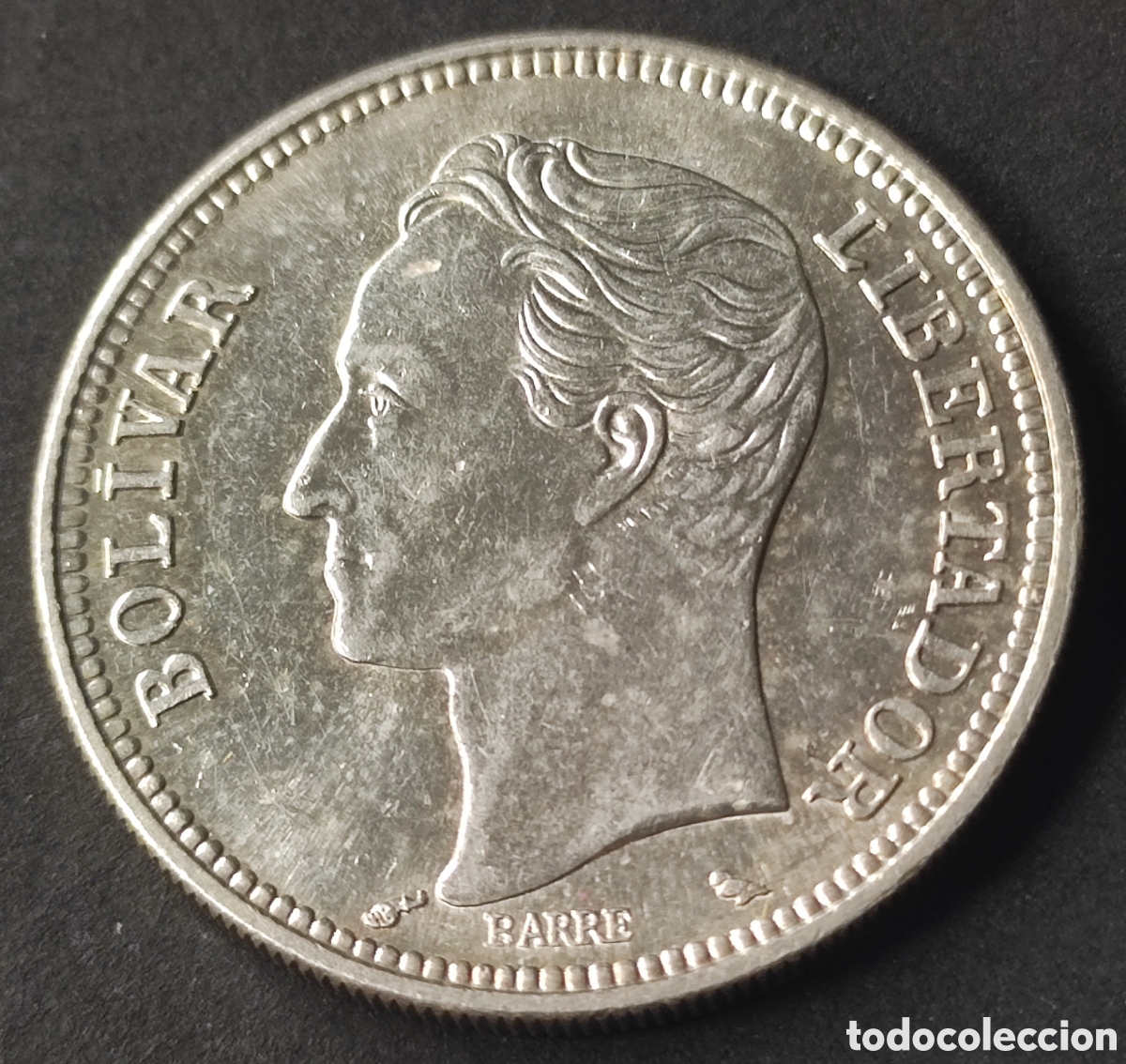 Moedas antigas da Am&eacute;rica: Venezuela. 1960. 2 bol&iacute;vares