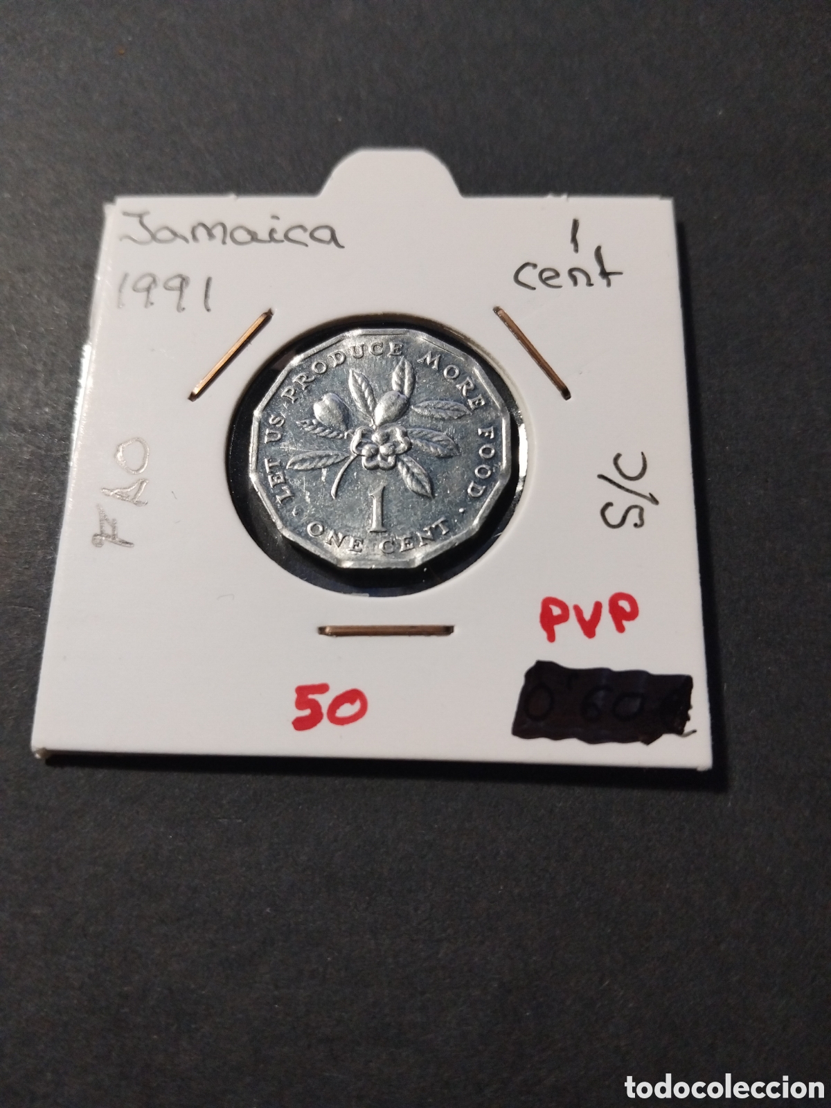 Monnaies anciennes d'Am&eacute;rique: Jamaica. 1991. FAO. 1Cent. KM # 64