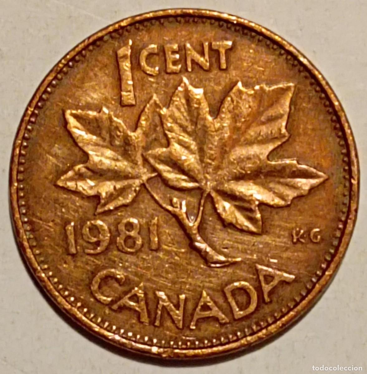 Monedas antiguas de Am&eacute;rica: Moneda de Canad&aacute; 1 c&eacute;ntimo de 1981 - Foto 1