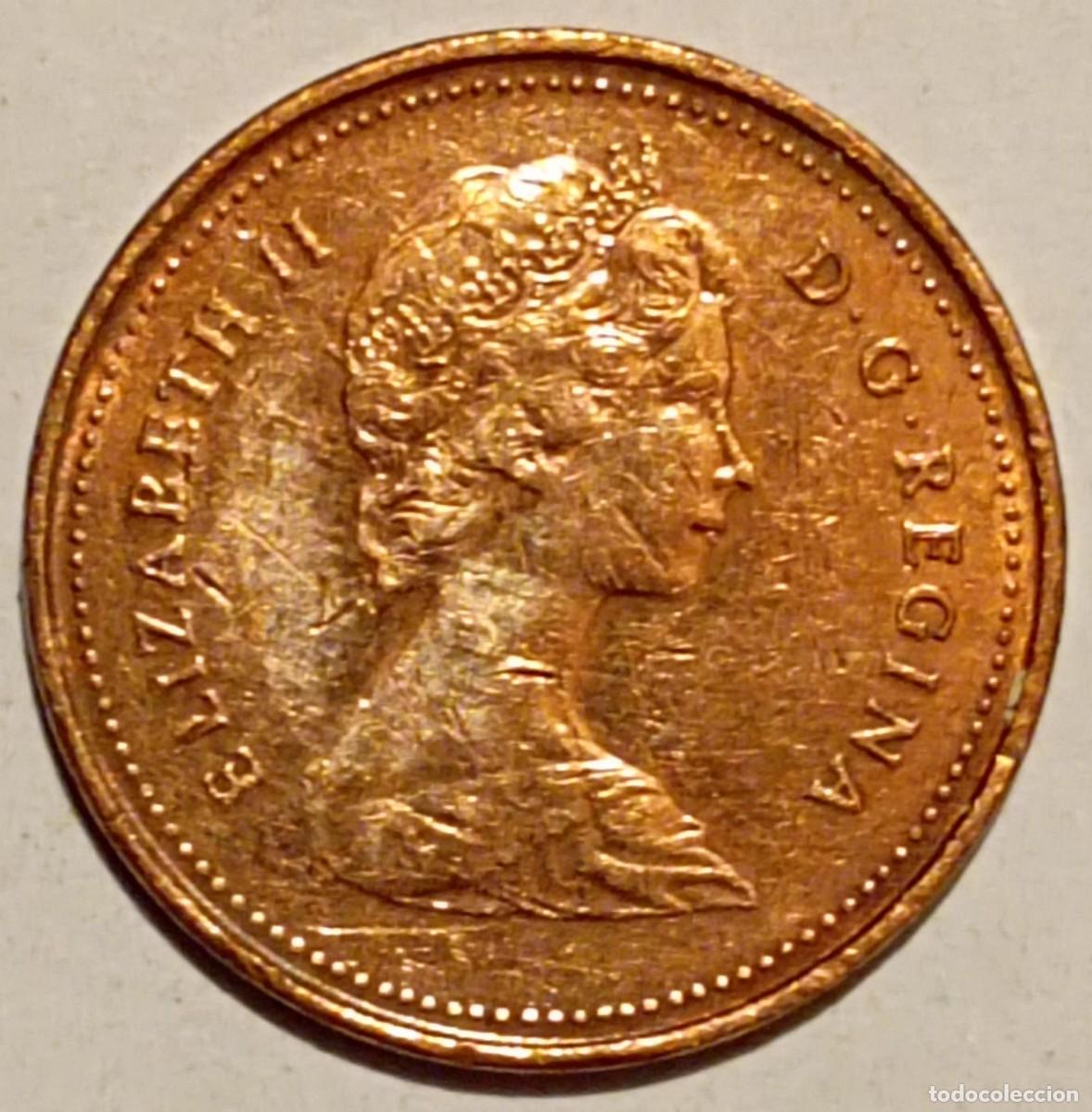 Monedas antiguas de Am&eacute;rica: Moneda de Canad&aacute; 1 c&eacute;ntimo de 1981 - Foto 2